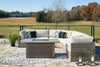 Calworth Outdoor 9-Piece Sectional with Ottoman