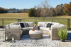 Calworth Outdoor 9-Piece Sectional with Ottoman