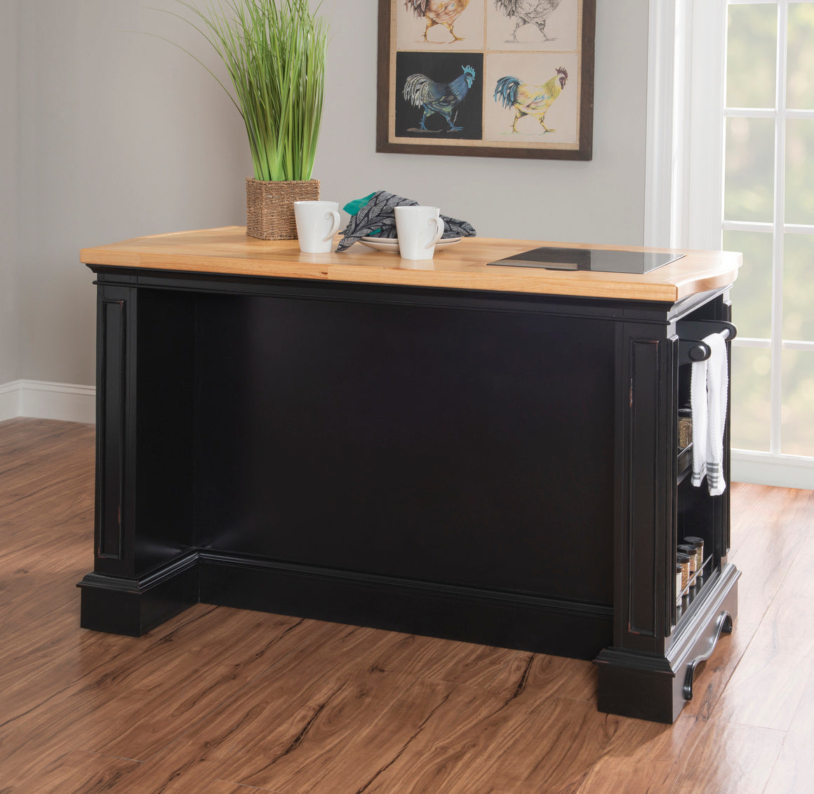 PENNFIELD BLACK KITCHEN ISLAND
